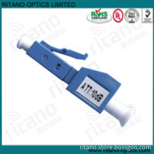 MM LC Fiber Optic attenuator with blue housing